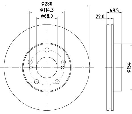 HELLA PAGID Jarrulevy 8DD 355 103-991